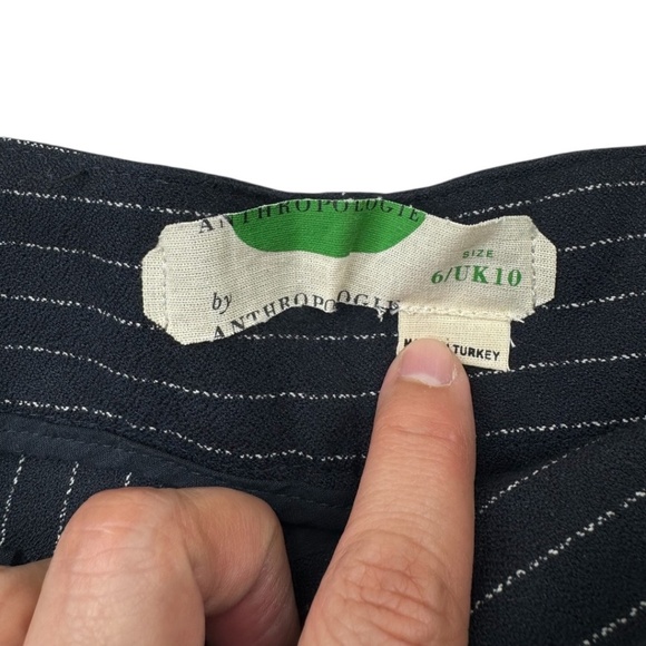 Anthropologie LANDEN Pinstripe Pants Size 6 - Picture 4 of 13